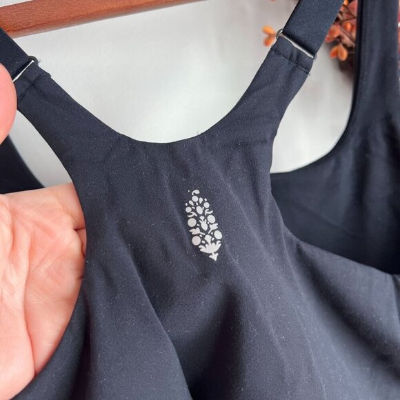 Free People Movement HATCH LARGE Never Better Square Neck Maternity Bra Black - Picture 3 of 6